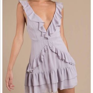 Tobi ruffle skater dress